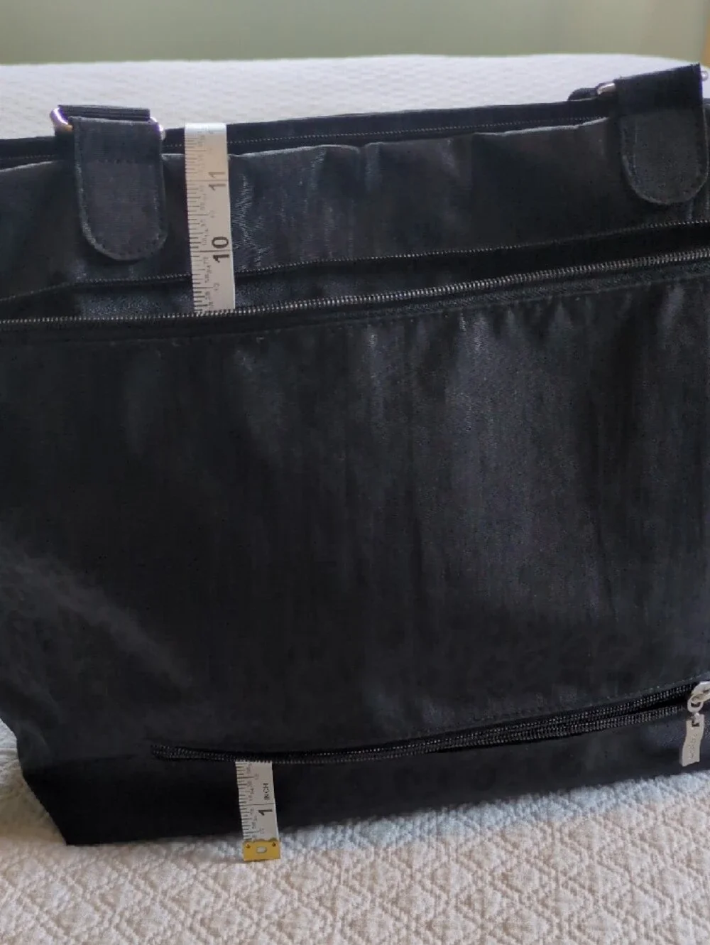 Baggallini Black Leopard-Print Laptop Tote